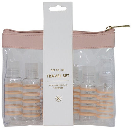 Tender Love + Carry: Travel Pouch With Bottles - Pink