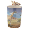 Giraffe Savannah Decal Ceramic Shaped Handle Mug (400ml)