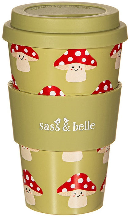 Sass & Belle: Mushroom Travel Coffee Cup (435ml)