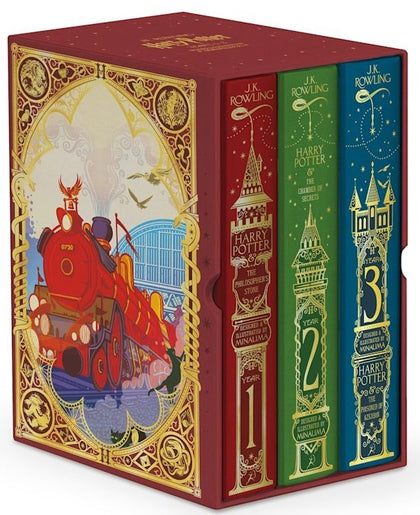 Harry Potter 1-3 Box Set: MinaLima Edition (Hardback)