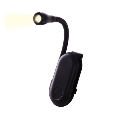 ISGift: Rechargeable Clip-On Book Light - Black - IS Gift