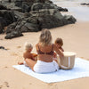 Sunnylife: Beach and Picnic Blanket - Le Weekend Mid Blue-Cream