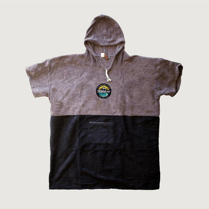 Moana Road: Towel Hoodie - Black/Grey (Kids)