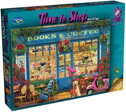 Holdson: Books & Coffee - Time to Shop Puzzle (1000pc Jigsaw)