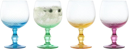 ASD: Swirl Gin - Mixed Glass Set (Set of 4) - Anton Studio