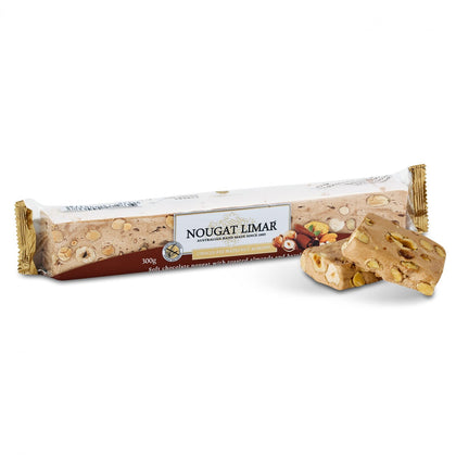 Nougat Limar: Chocolate/Almond/Hazelnut Nougat Log - 300g